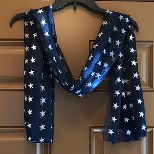 Blue scarf with white stars